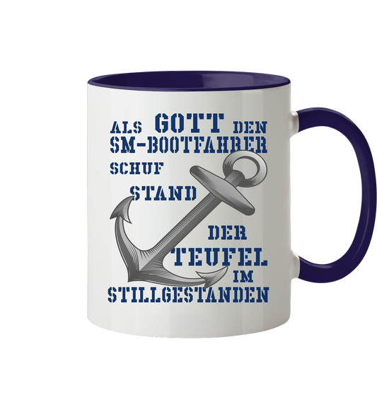 Als G o t t den SM-Bootfahrer schuf...   - Tasse zweifarbig