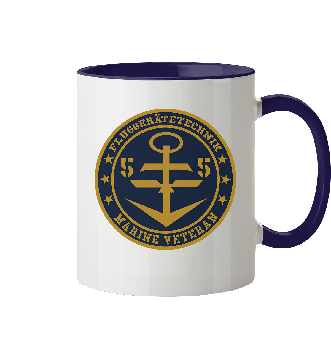 Marine Veteran 55er FLUGGERÄTETECHNIK - Tasse zweifarbig