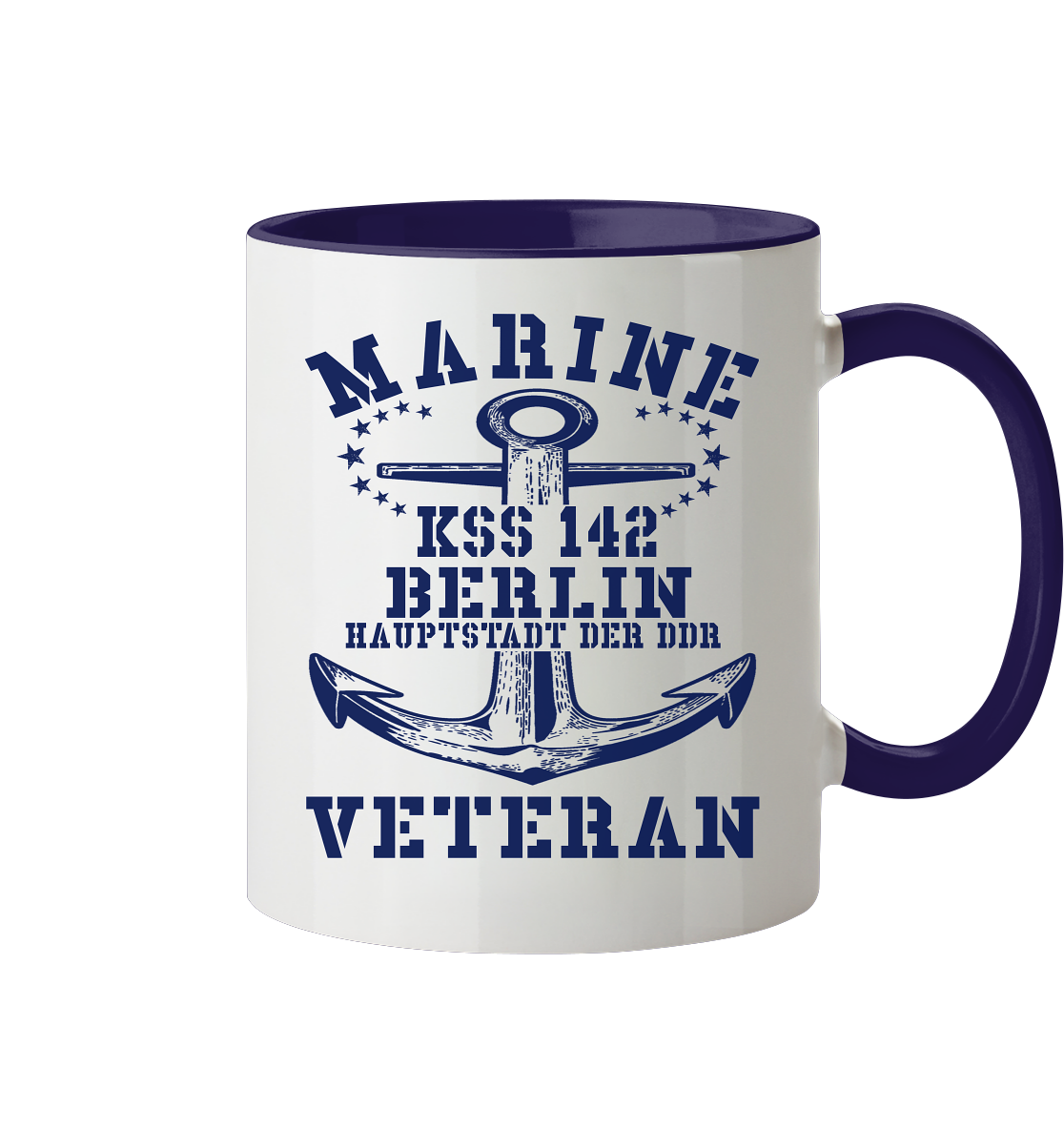 KSS 142 BERLIN - HAUPTSTADT DER DDR Marine Veteran - Tasse zweifarbig