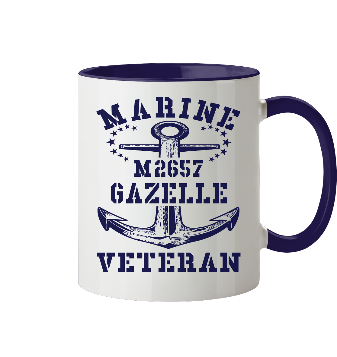 BiMi M2657 GAZELLE Marine Veteran - Tasse zweifarbig