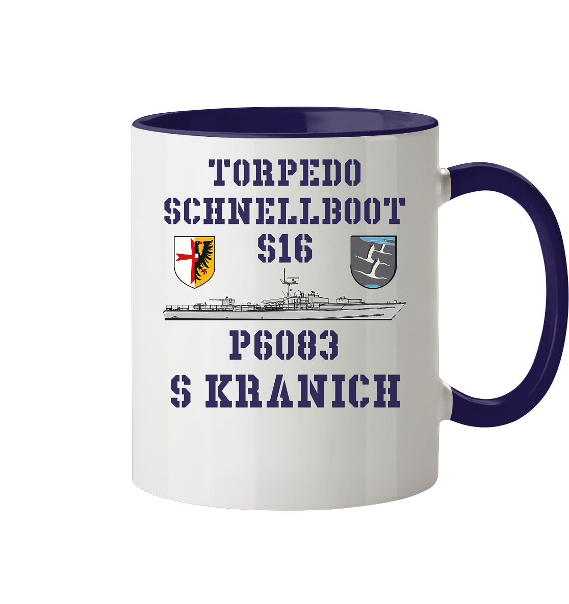 Torpedo-Schnellboot P6083 S16 KRANICH - Tasse zweifarbig