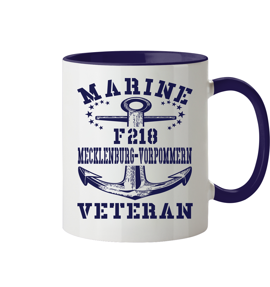 Fregatte F218 MECKLENBURG-VORPOMMERN Marine Veteran - Tasse zweifarbig