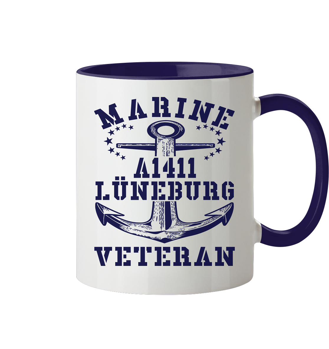 Troßschiff A1411 LÜNEBURG Marine Veteran - Tasse zweifarbig