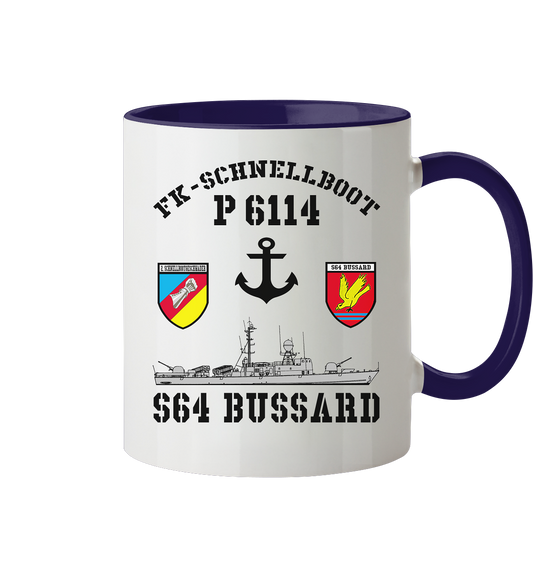 FK-Schnellboot P6114 BUSSARD 2.SG Anker - Tasse zweifarbig