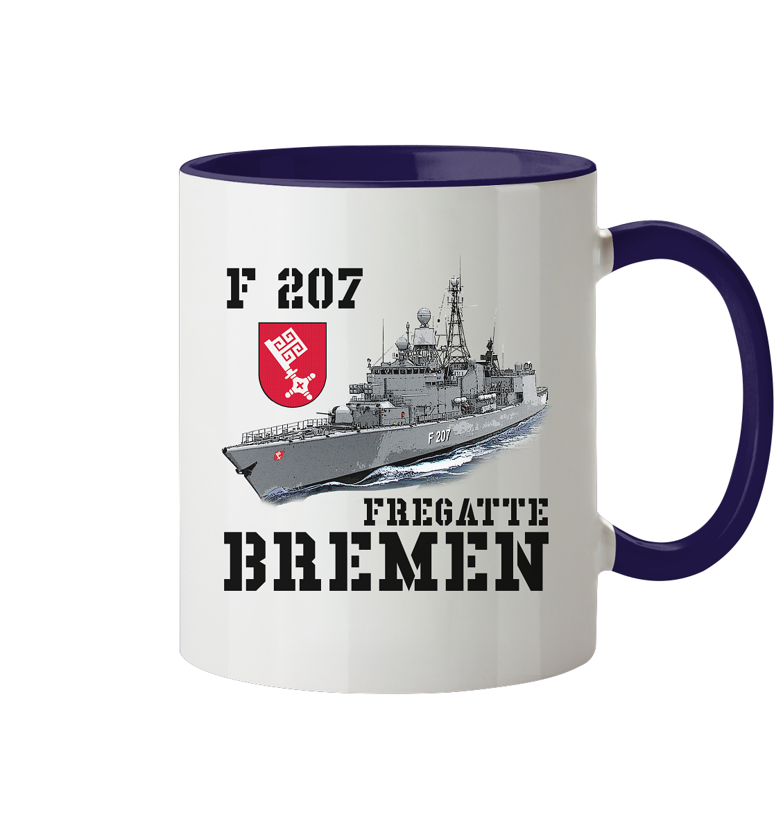 F207 Fregatte BREMEN - Tasse zweifarbig