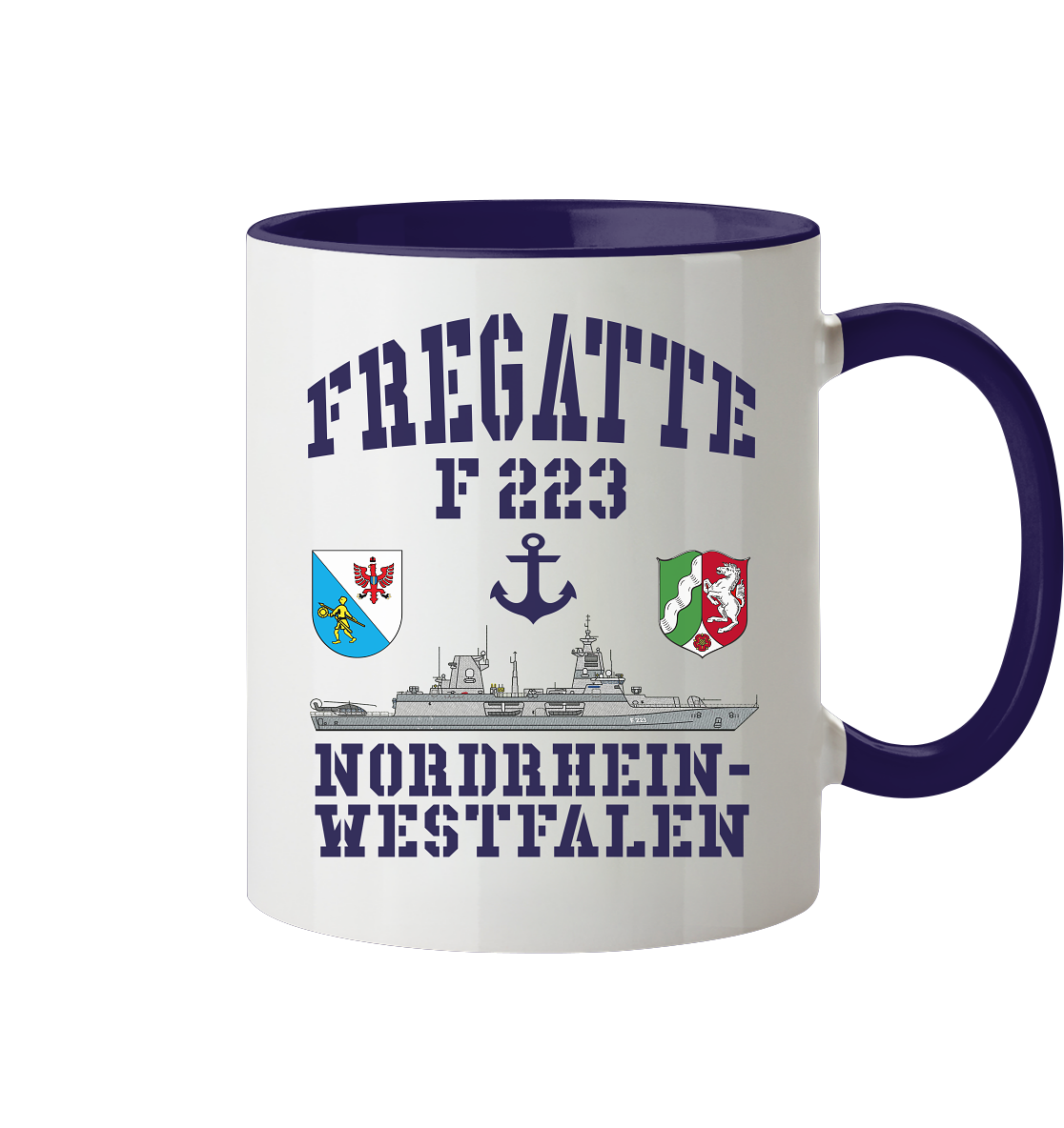 Fregatte F223 NORDRHEIN-WESTFALEN ANKER - Tasse zweifarbig