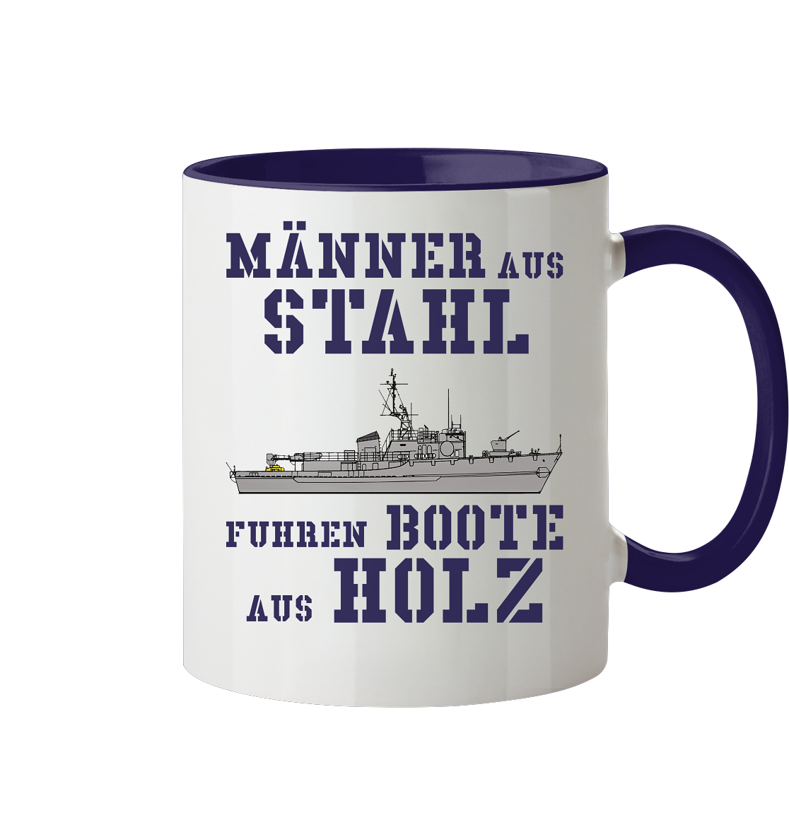Männer aus Stahl... Mij.-Boot LINDAU-Klasse - Tasse zweifarbig