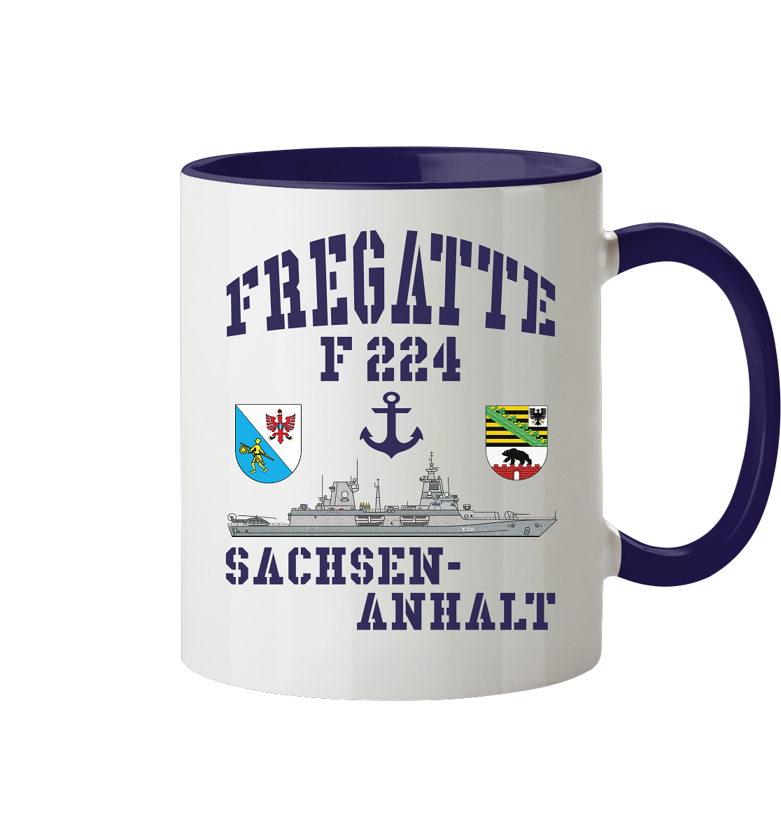 Fregatte F224 SACHSEN-ANHALT Anker - Tasse zweifarbig