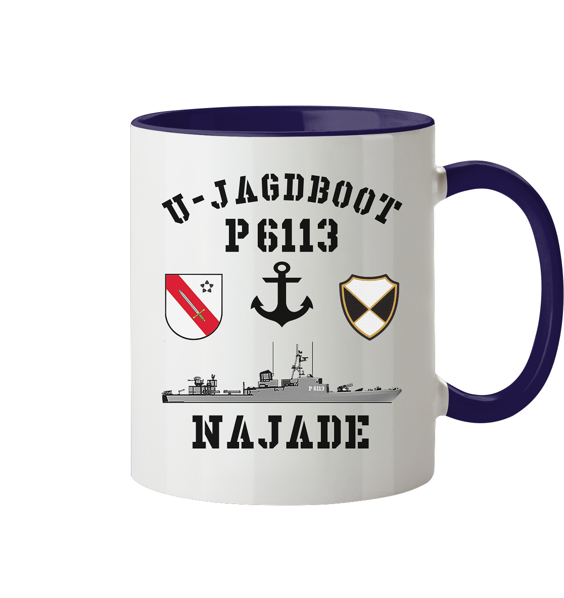 U-Jagdboot P6113 NAJADE Anker - Tasse zweifarbig