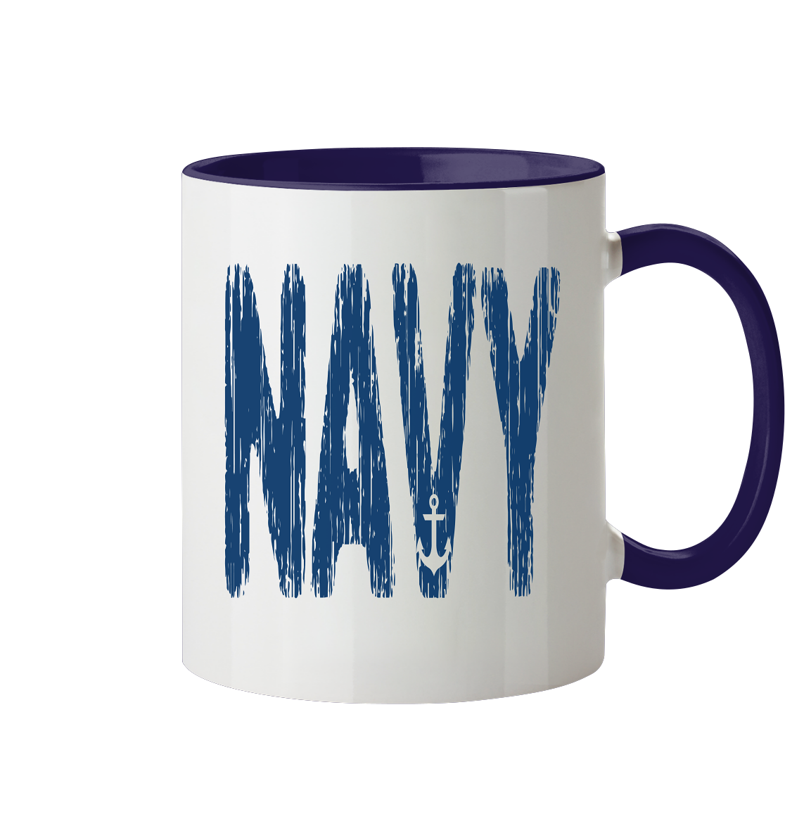 NAVY Anker - Tasse zweifarbig