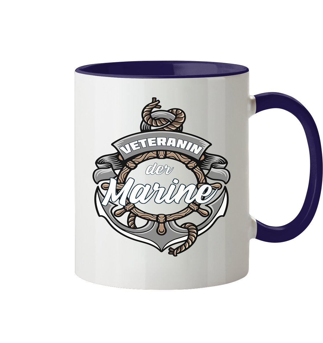 Veteranin der Marine - Tasse zweifarbig