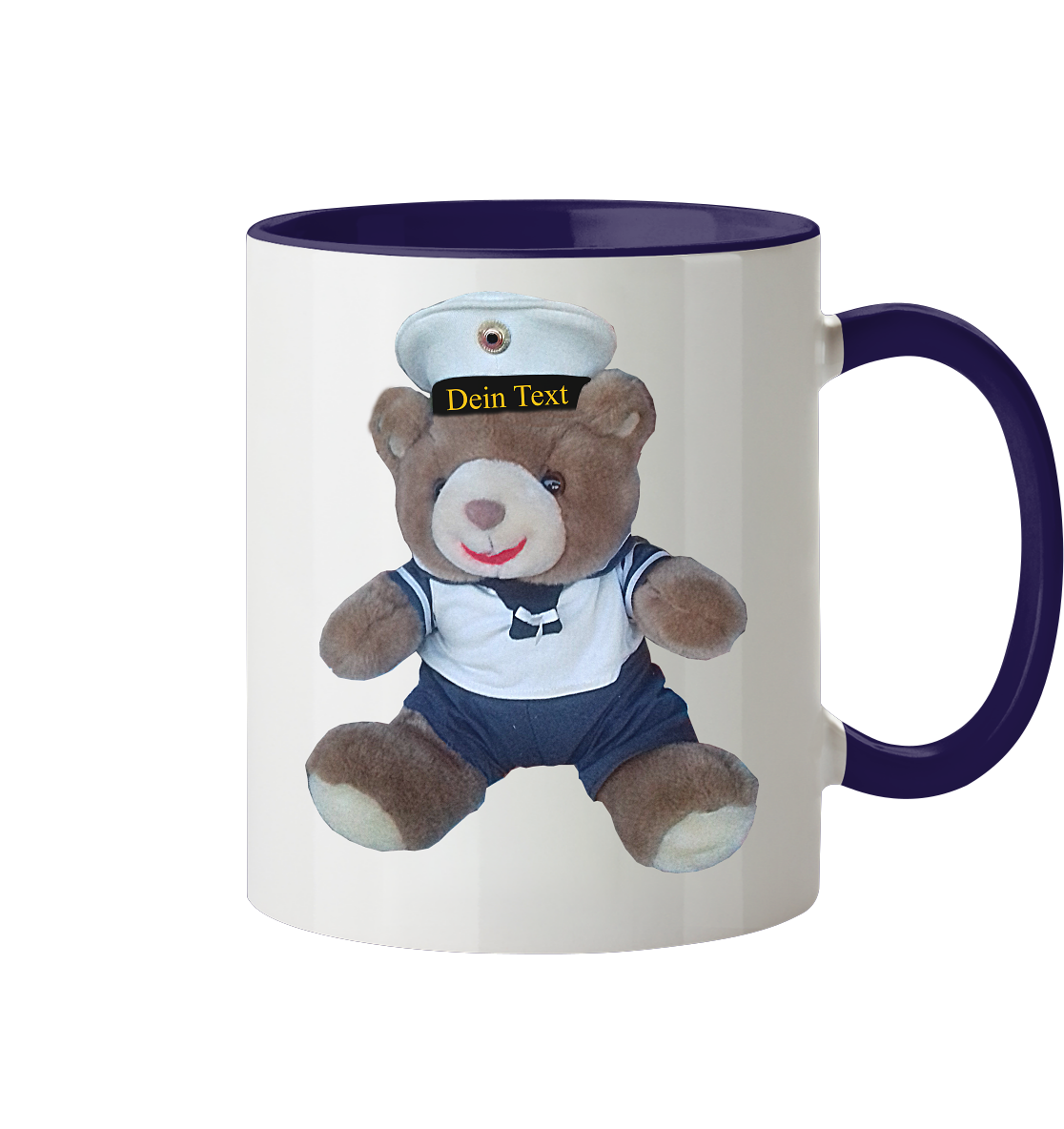 Teddy DEIN TEXT - Tasse zweifarbig