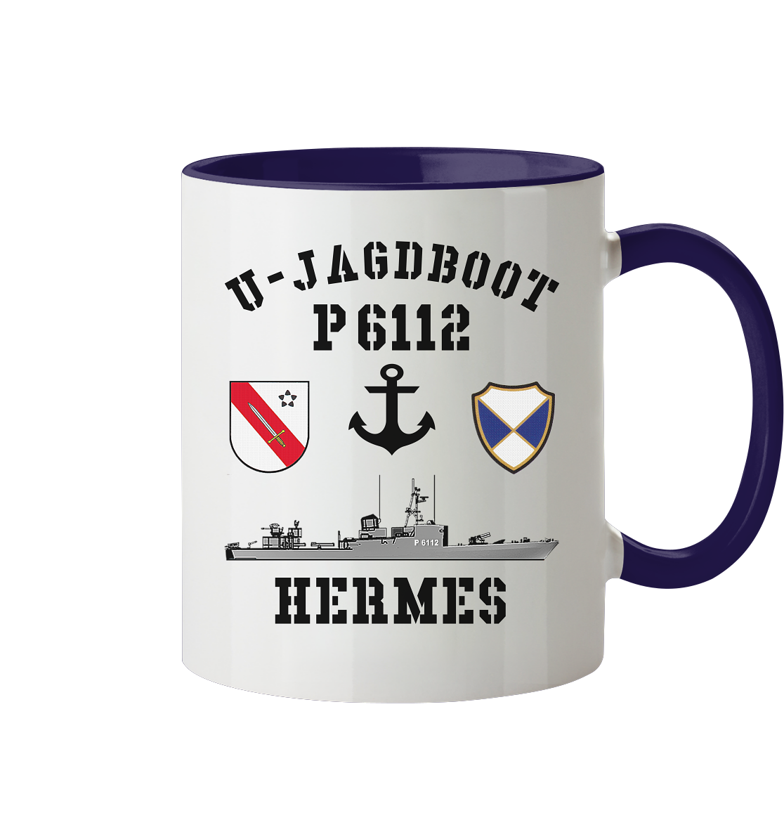 U-Jagdboot P6112 HERMES Anker - Tasse zweifarbig