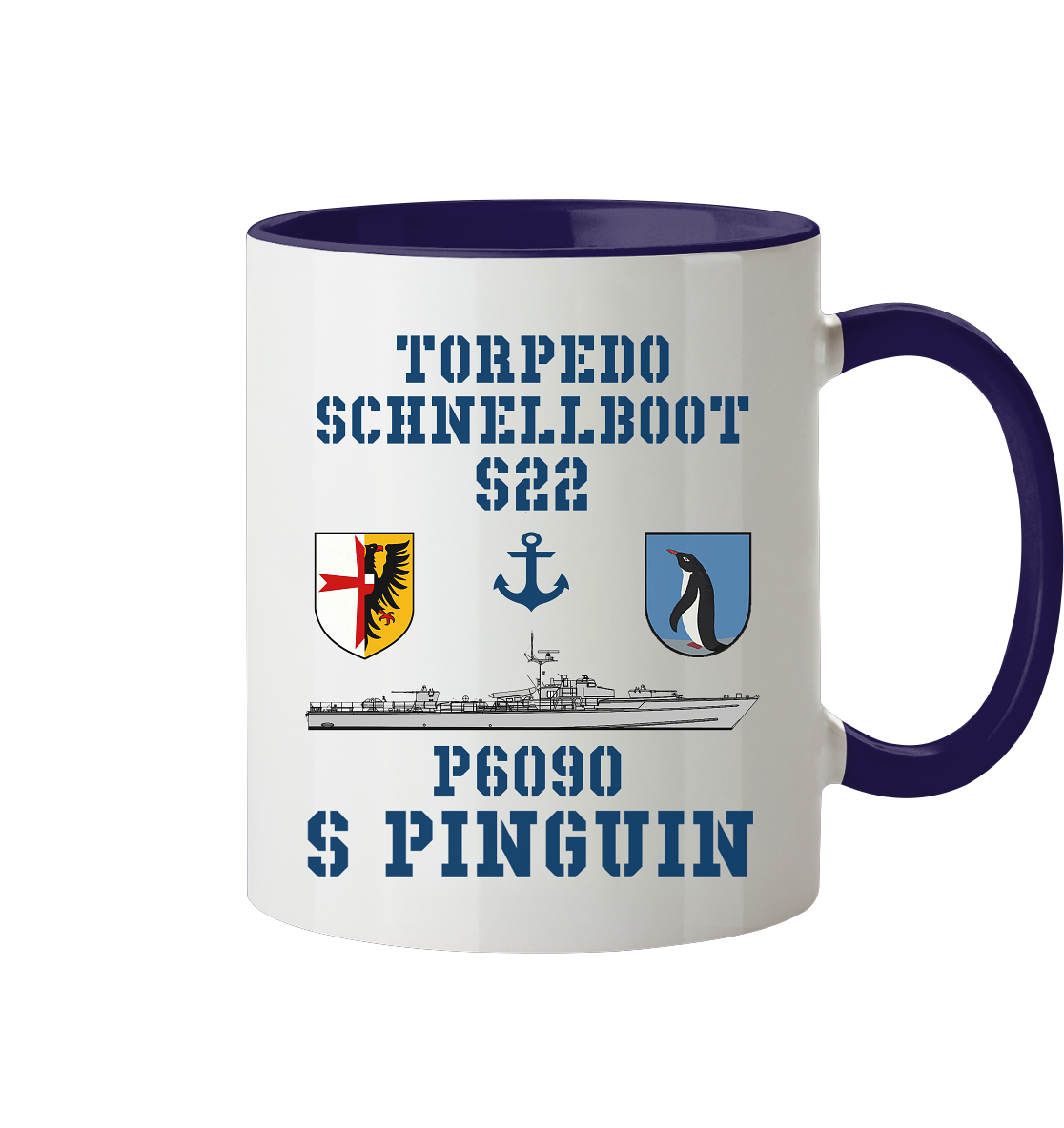 P6090 S22 PINGUIN Anker - Tasse zweifarbig