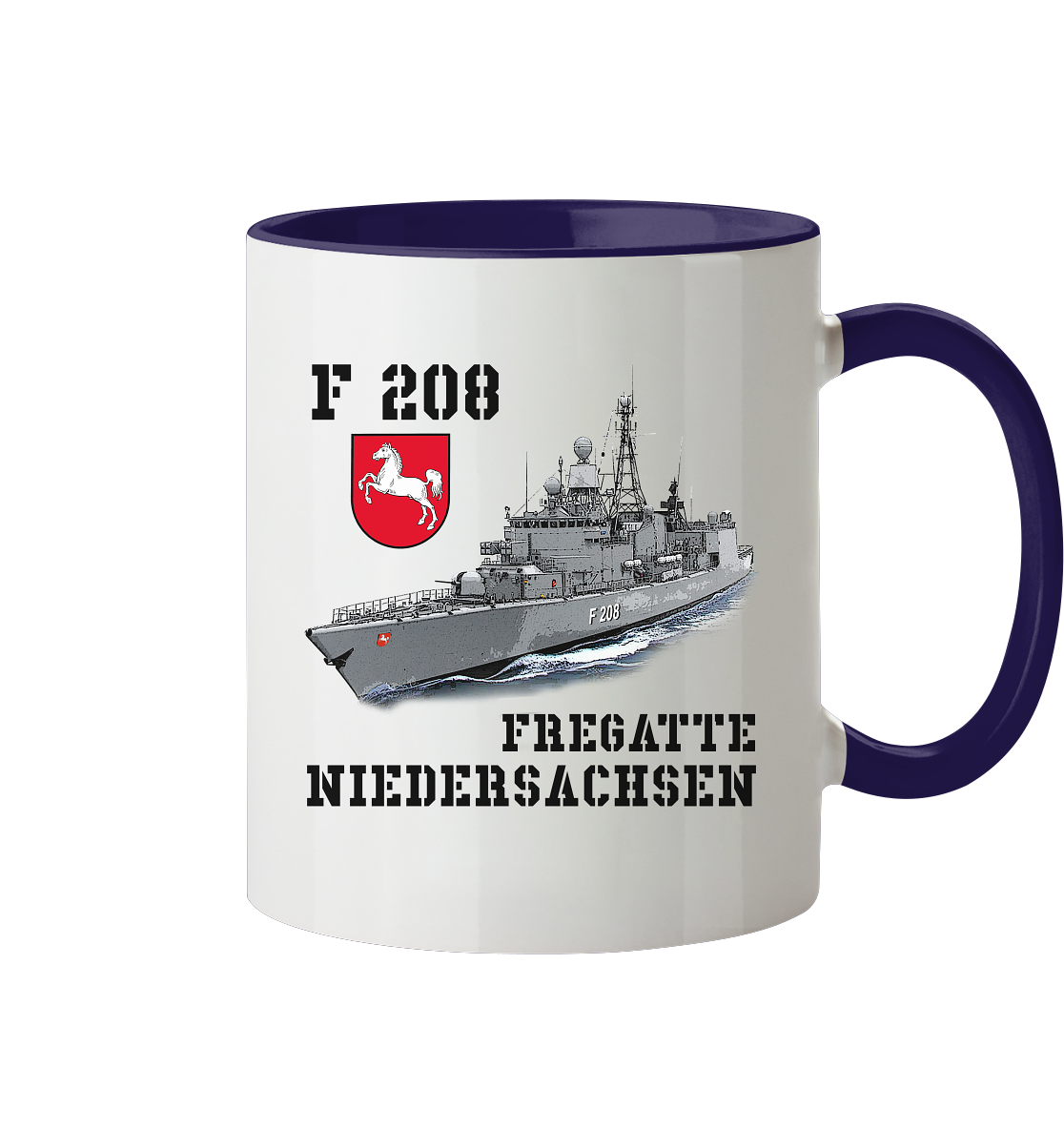 F208 Fregatte NIEDERSACHSEN - Tasse zweifarbig