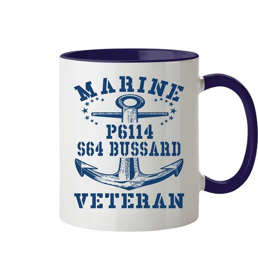 FK-Schnellboot P6114 BUSSARD Marine Veteran - Tasse zweifarbig
