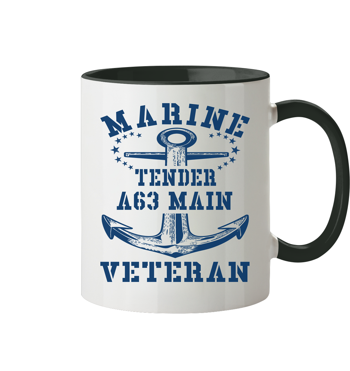 Tender A63 MAIN Marine Veteran - Tasse zweifarbig