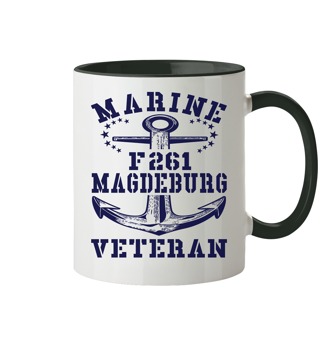 Korvette F261 MAGDEBURG Marine Veteran - Tasse zweifarbig