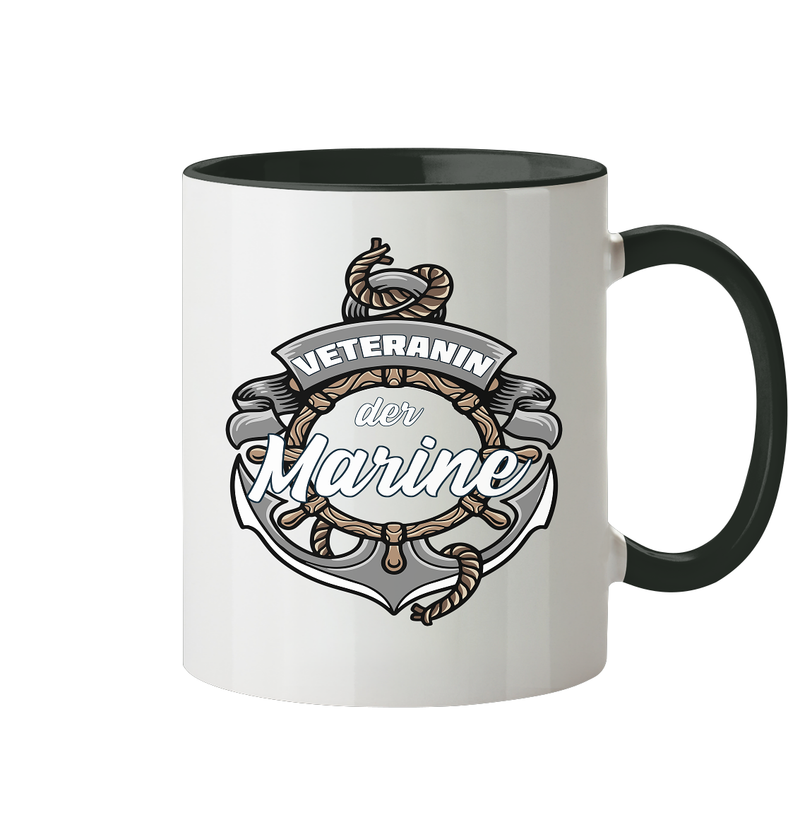 Veteranin der Marine - Tasse zweifarbig