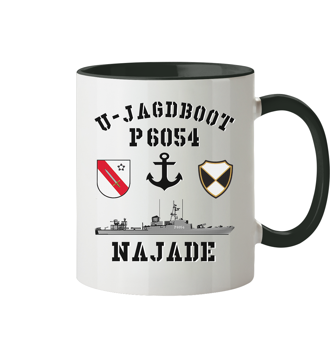 U-Jagdboot P6054 NAJADE Anker - Tasse zweifarbig