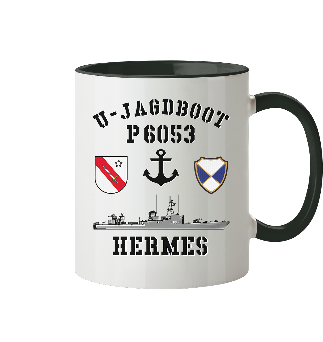 U-Jagdboot P6053 HERMES Anker - Tasse zweifarbig