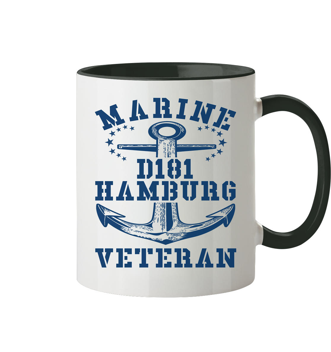 Zerstörer D181 HAMBURG Marine Veteran - Tasse zweifarbig