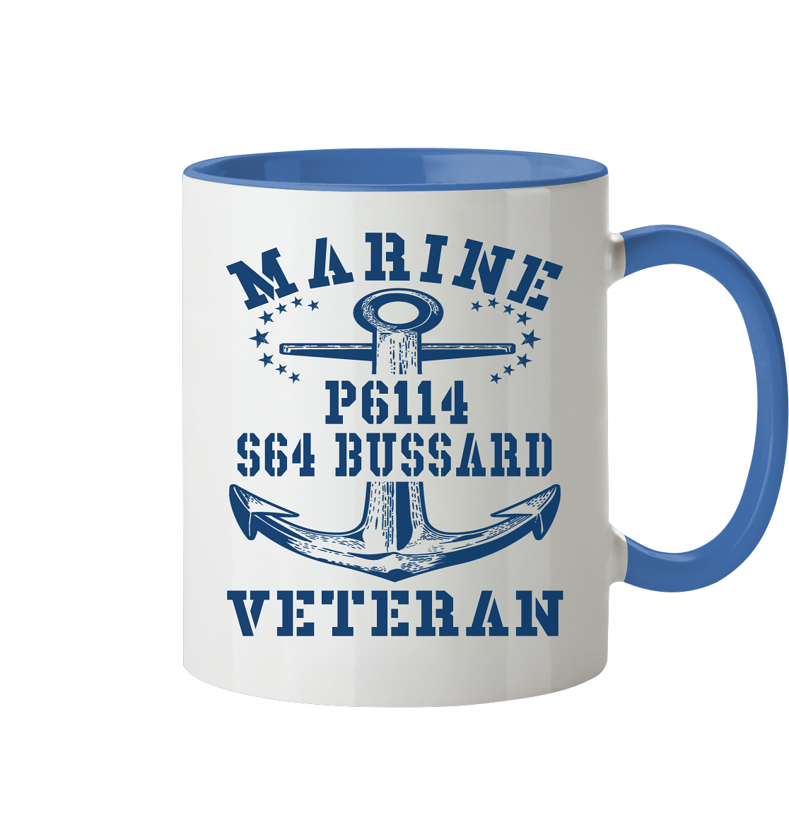 FK-Schnellboot P6114 BUSSARD Marine Veteran - Tasse zweifarbig