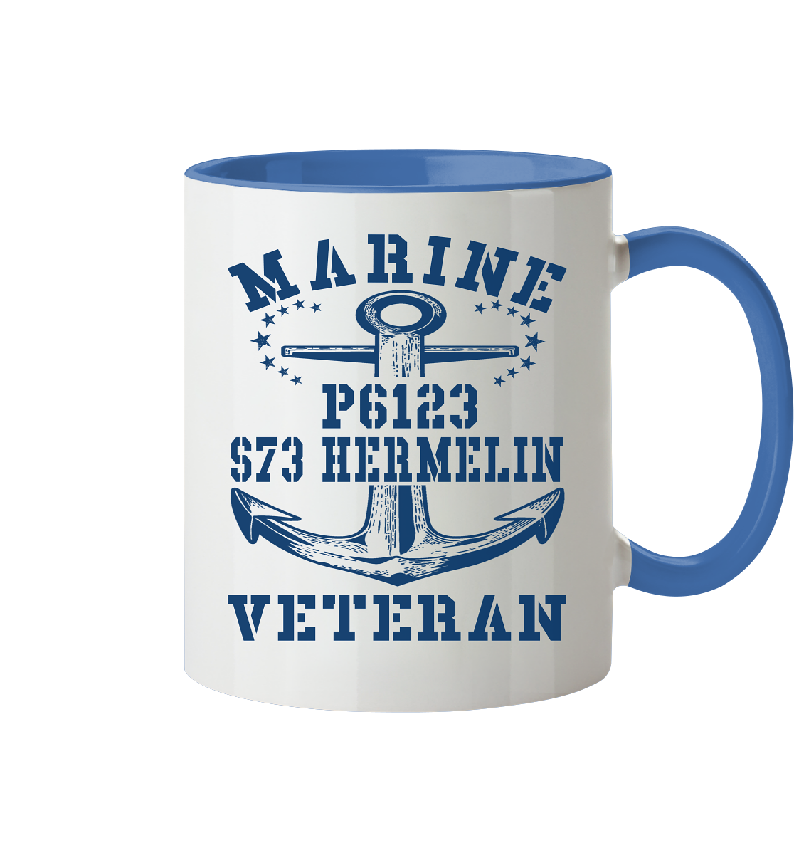 FK-Schnellboot P6123 HERMELIN Marine Veteran - Tasse zweifarbig