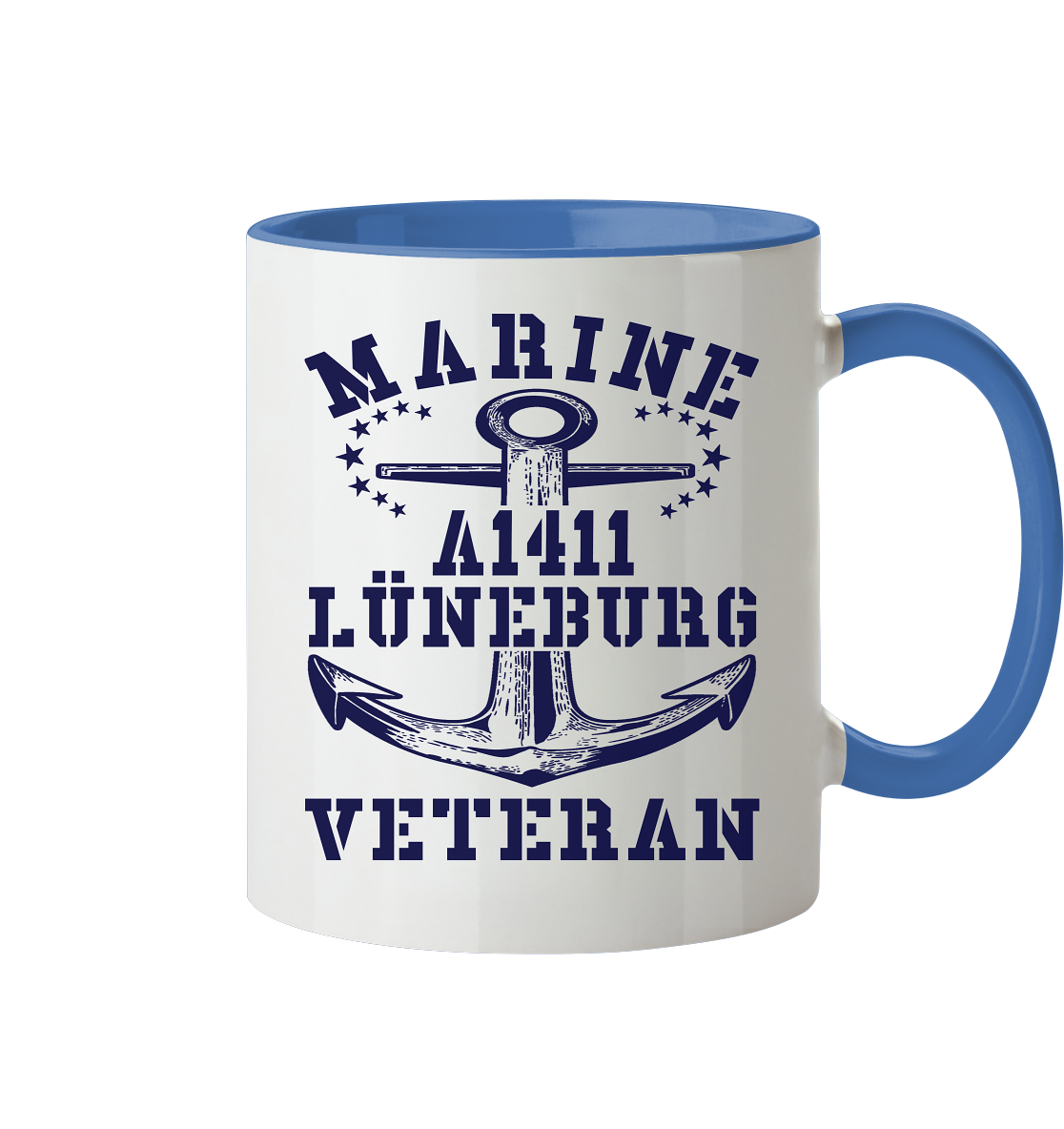 Troßschiff A1411 LÜNEBURG Marine Veteran - Tasse zweifarbig
