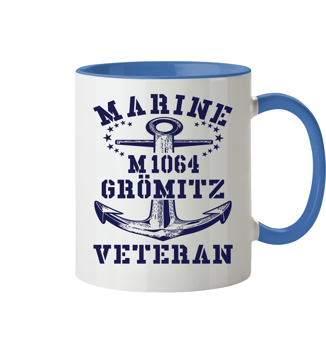 Mij.-Boot M1064 GRÖMITZ Marine Veteran - Tasse zweifarbig