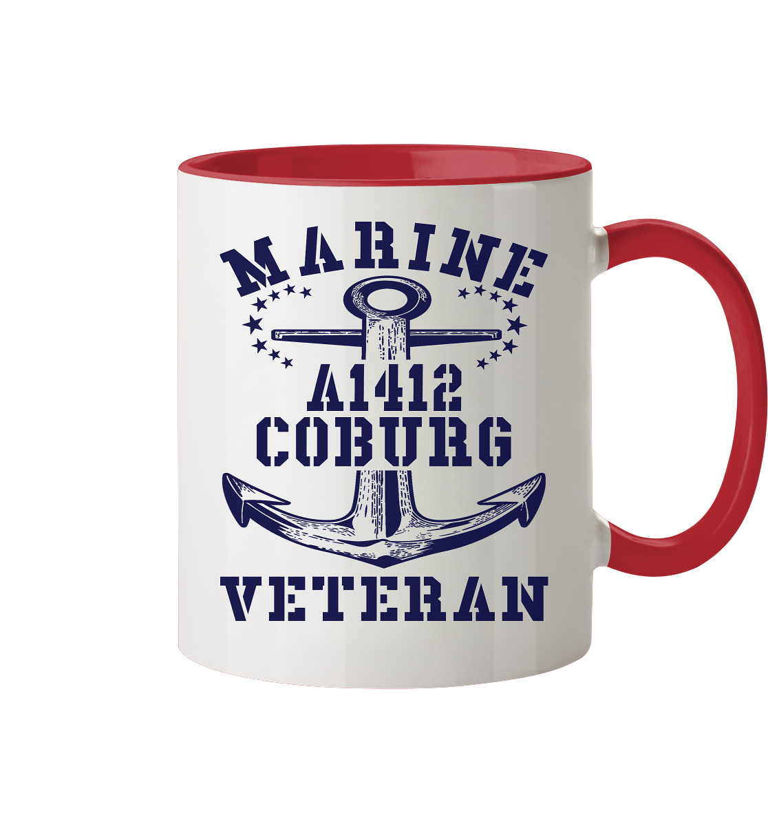 Troßschiff A1412 COBURG Marine Veteran - Tasse zweifarbig