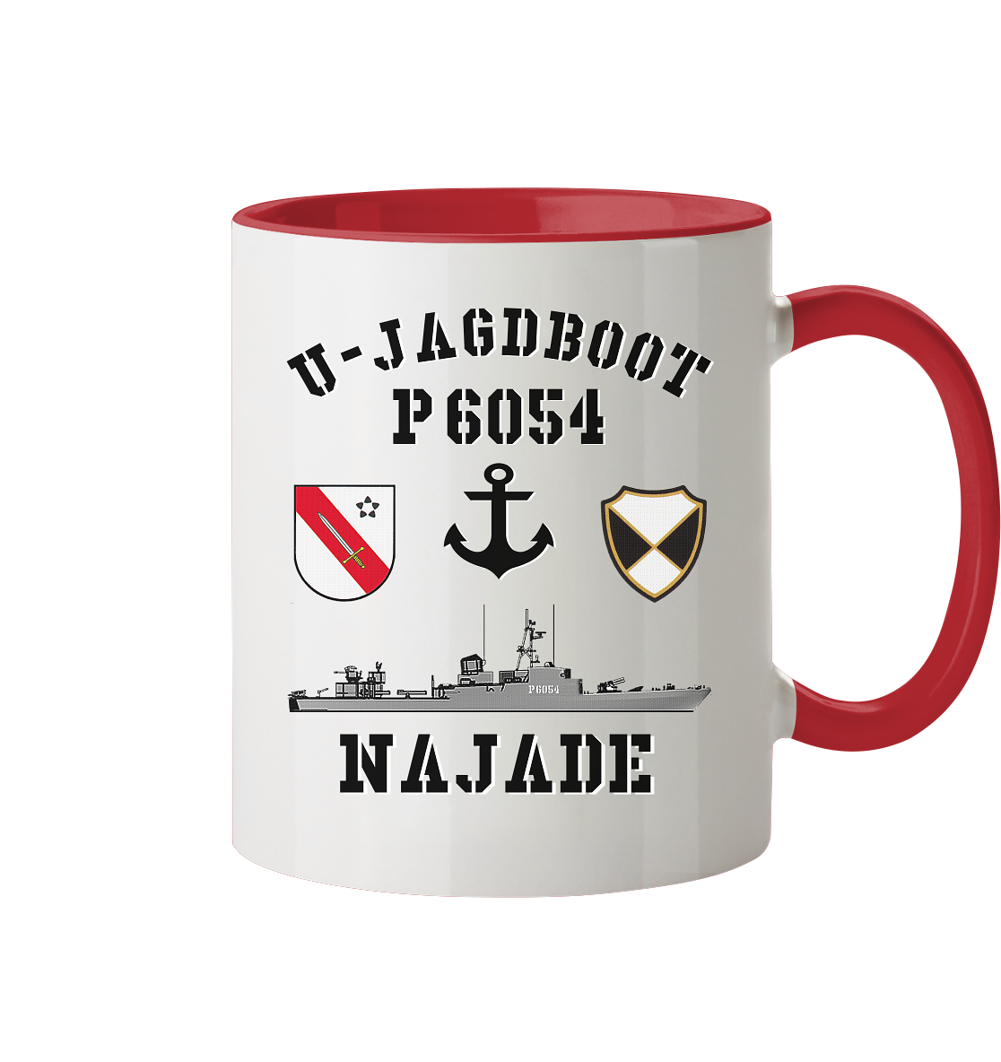 U-Jagdboot P6054 NAJADE Anker - Tasse zweifarbig