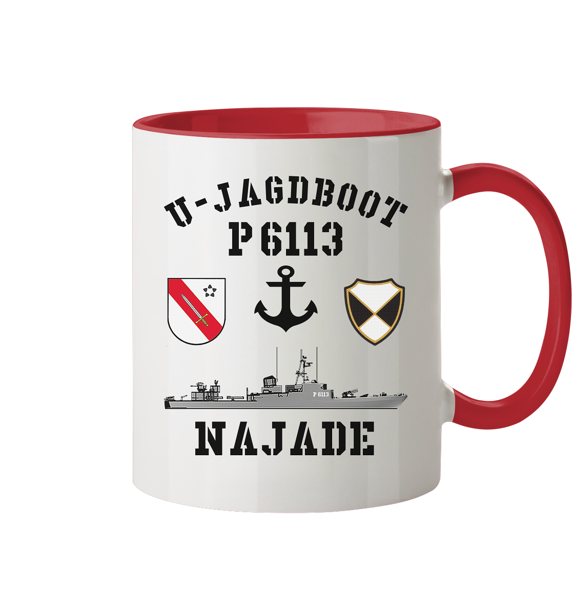 U-Jagdboot P6113 NAJADE Anker - Tasse zweifarbig