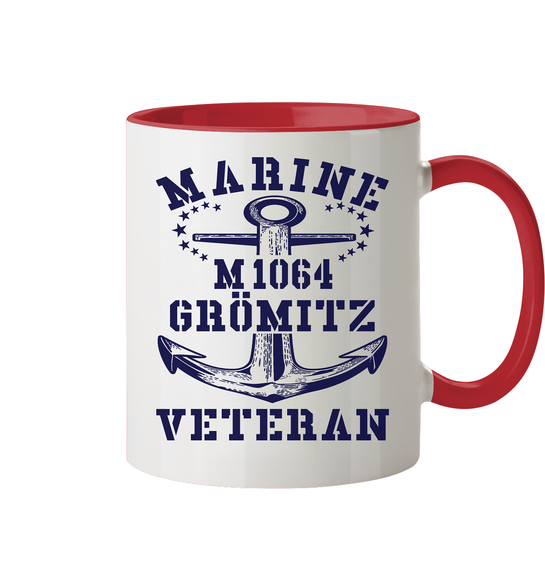Mij.-Boot M1064 GRÖMITZ Marine Veteran - Tasse zweifarbig