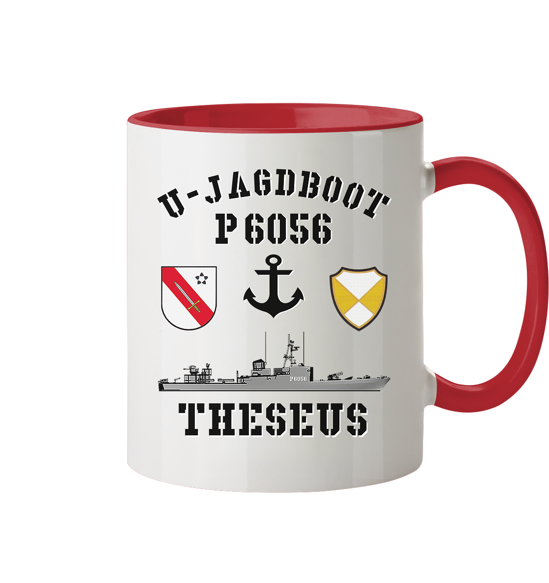 U-Jagdboot P6056 THESEUS Anker - Tasse zweifarbig