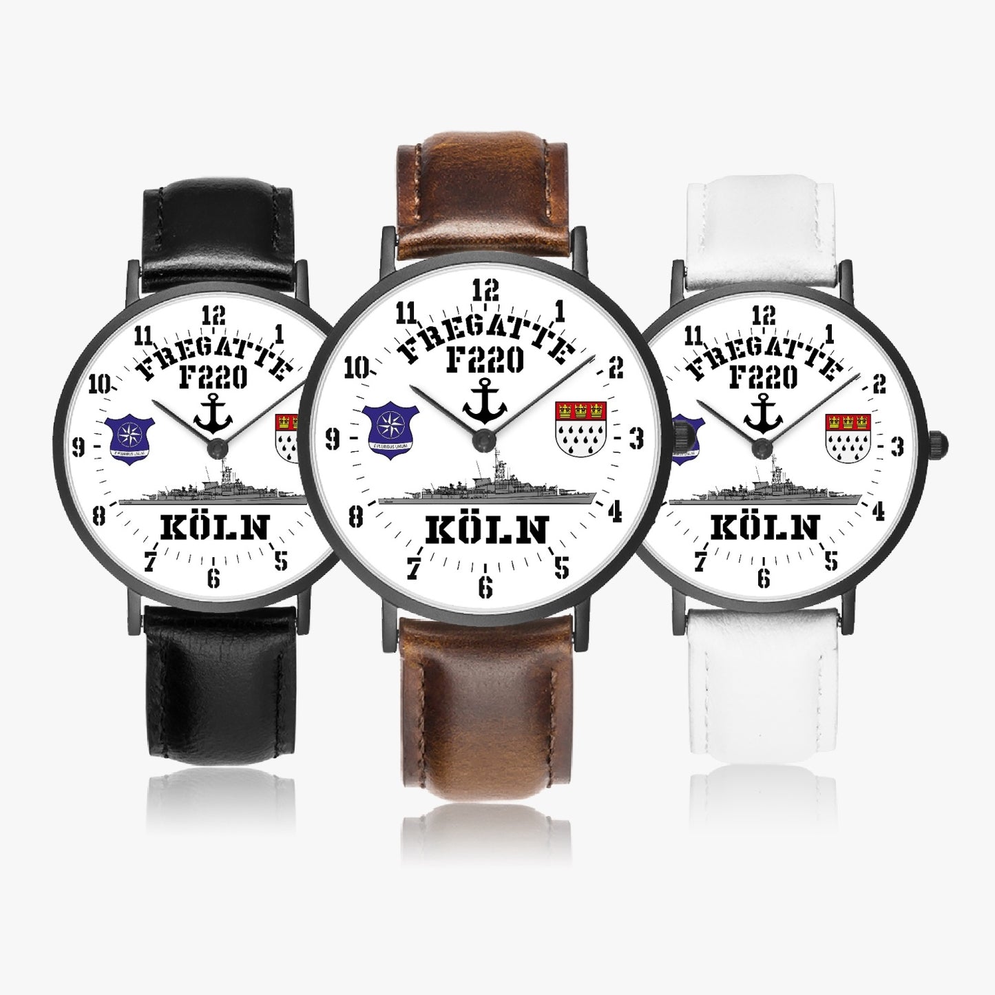 160. Hot Selling Ultra-Thin Leather Strap Quartz Watch (Black)