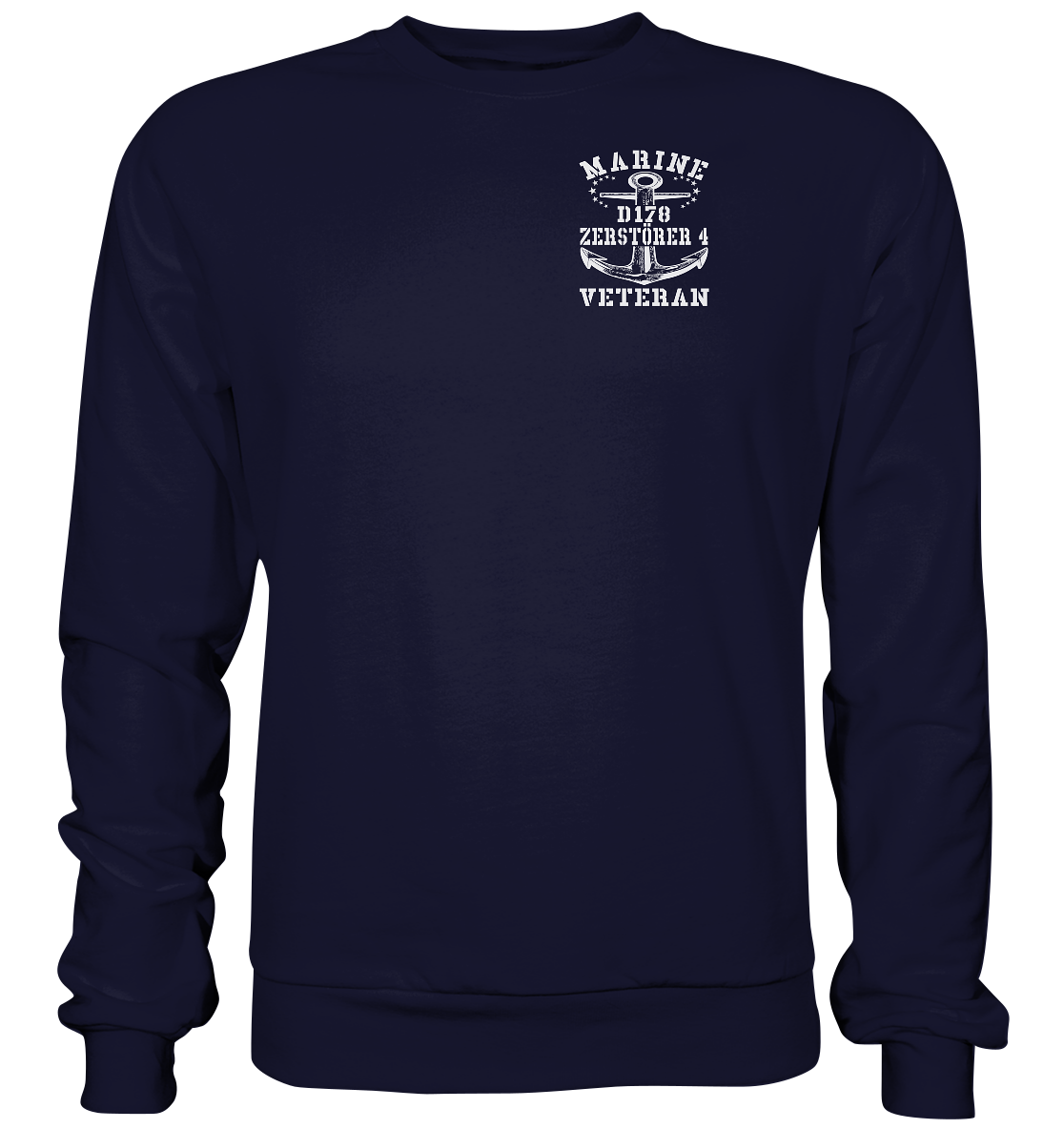 D178 ZERSTÖRER 4 Marine Veteran Brustlogo - Basic Sweatshirt