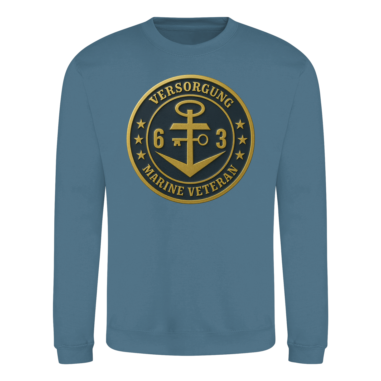 Marine Veteran 63er VERSORGUNG - Metalleffekt - Basic Sweatshirt