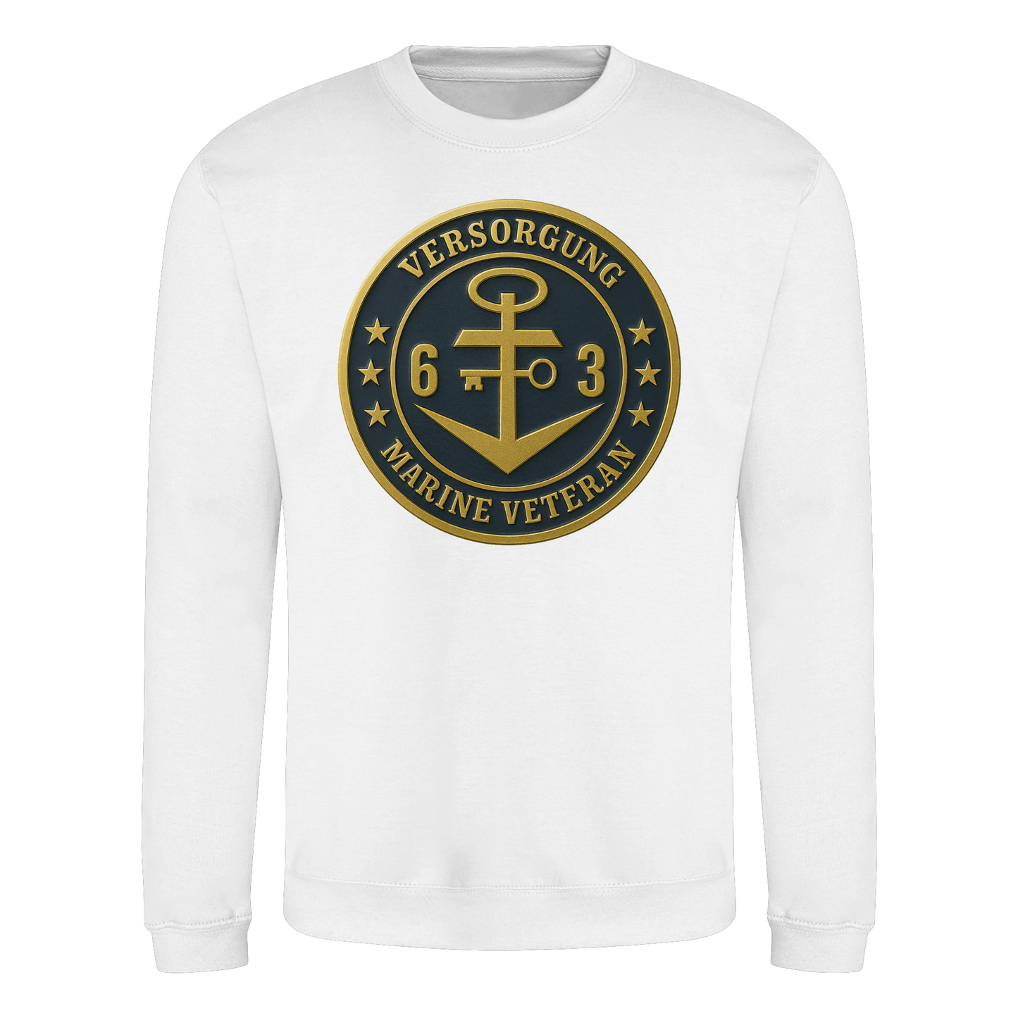 Marine Veteran 63er VERSORGUNG - Metalleffekt - Basic Sweatshirt