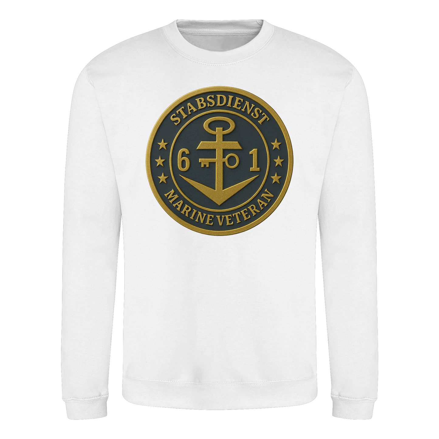 Marine Veteran 61er STABSDIENST - Metalleffekt - Basic Sweatshirt