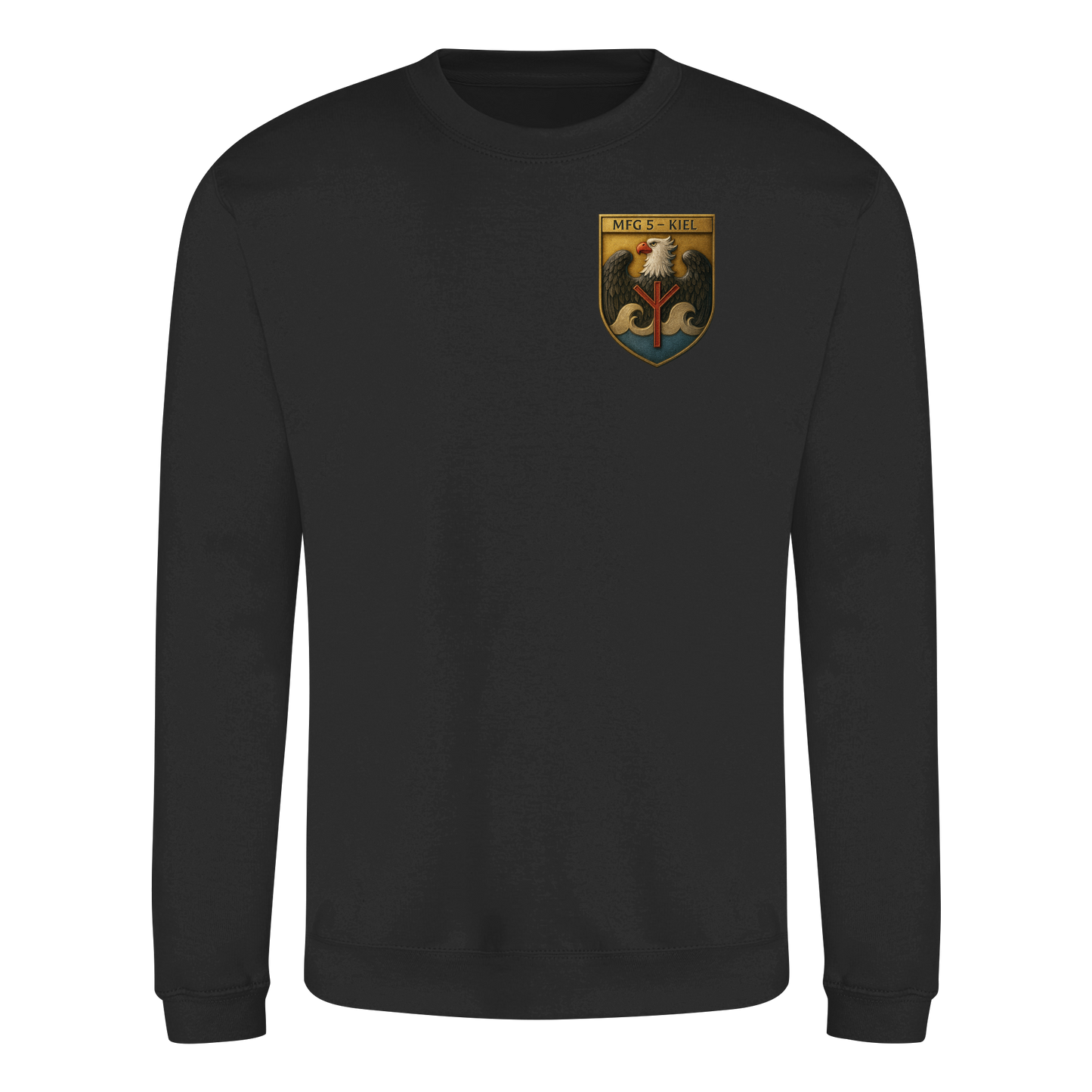 Wappen MFG5 - KIEL - Metalleffekt - Basic Sweatshirt