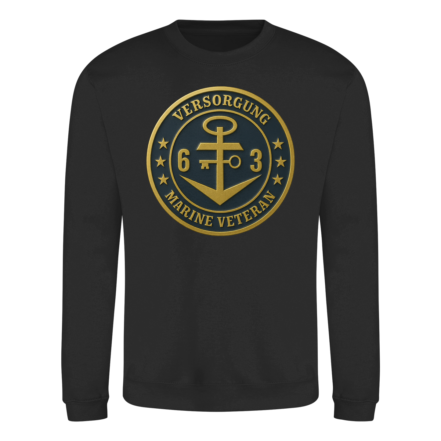 Marine Veteran 63er VERSORGUNG - Metalleffekt - Basic Sweatshirt