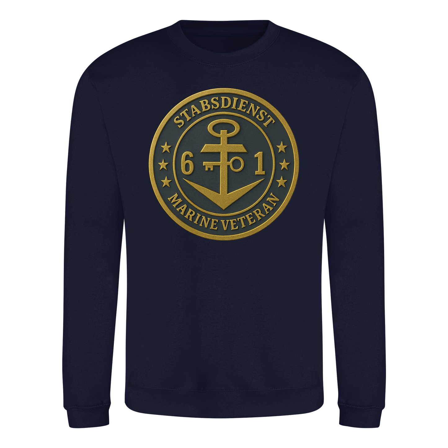 Marine Veteran 61er STABSDIENST - Metalleffekt - Basic Sweatshirt