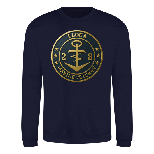 Marine Veteran 28er ELOKA - Metalleffekt - Basic Sweatshirt