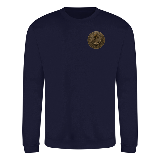 Marine Veteran  - Metalleffekt - Basic Sweatshirt