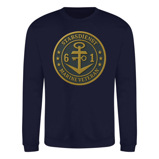 Marine Veteran 61er STABSDIENST - Metalleffekt - Basic Sweatshirt