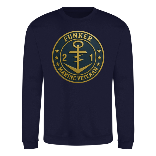 Marine Veteran 21er FUNKER - Metalleffekt - Basic Sweatshirt