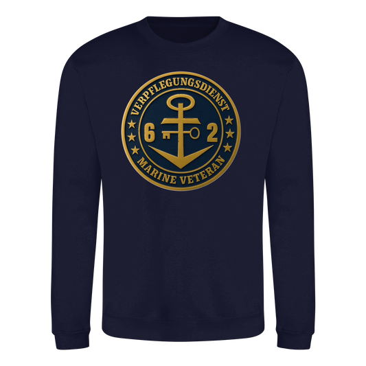 Marine Veteran 62er VERPFLEGUNGSDIENST - Metalleffekt - Basic Sweatshirt