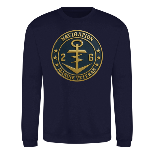 Marine Veteran 26er NAVIGATION - Metalleffekt - Basic Sweatshirt