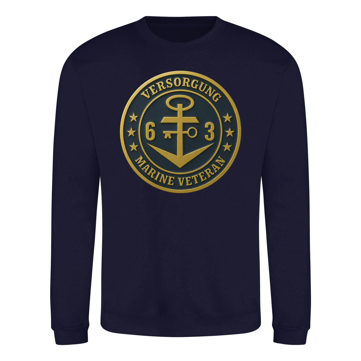 Marine Veteran 63er VERSORGUNG - Metalleffekt - Basic Sweatshirt